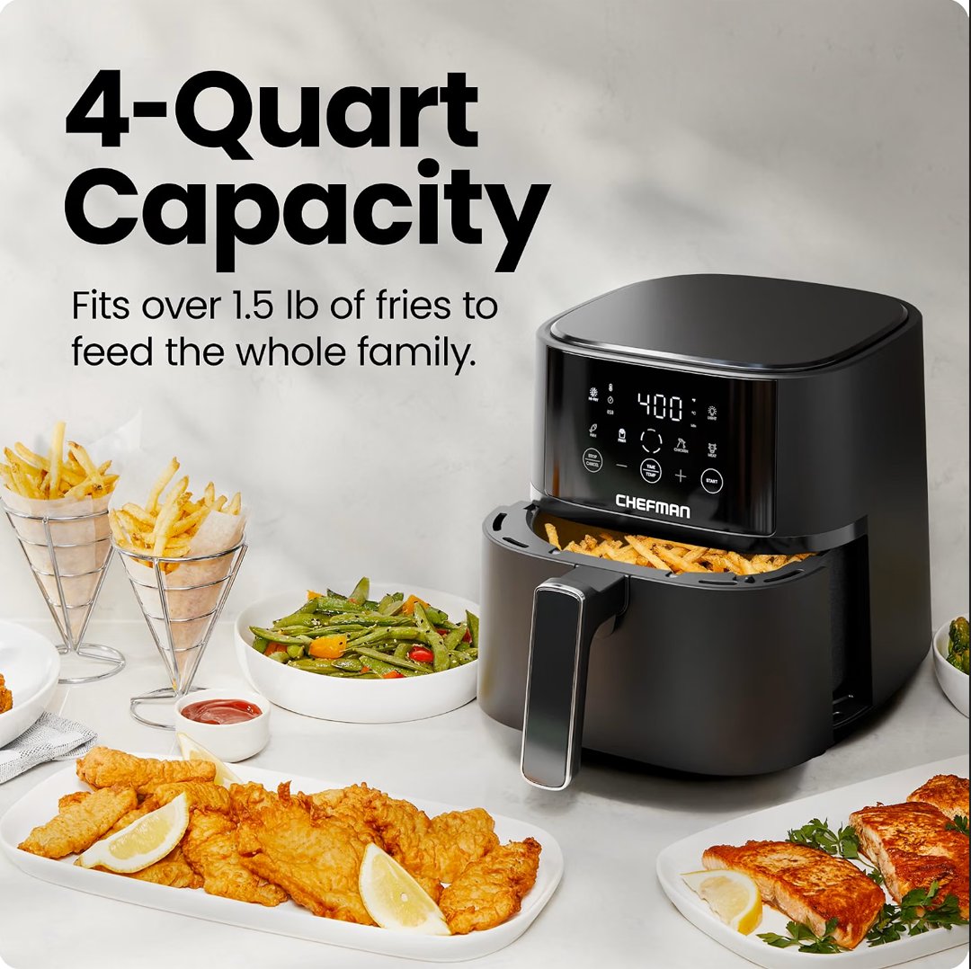JahedKarim6510's tweet photo. 🚨 50% OFF TODAY!
Chefman 4QT Compact Air Fryer.
✅ 450°F Hi-Fry Tech
✅ Touchscreen (4 Presets)
✅ Dishwasher-safe
✅ Perfect for 1-2 people
4.6⭐ (3,800+ reviews).
👉Get Access: https://t.co/2KcMC7sIiQ
#AirFryer #DealOfTheDay #AmazonFinds #Chefman https://t.co/Vuc9okO8uC