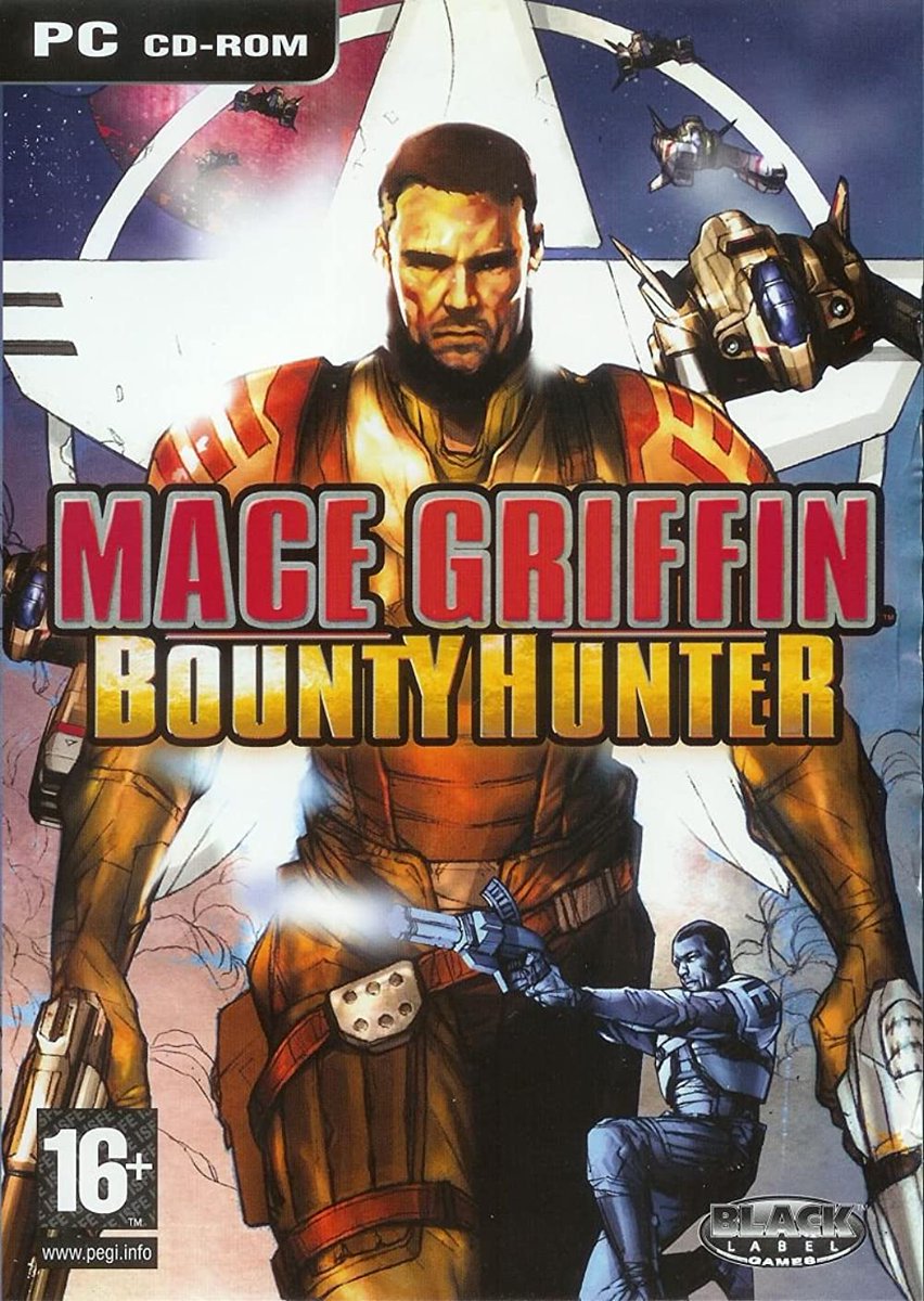 DannyBurino's tweet photo. I've just finished Mace Griffin the Bounty Hunter and overall its a decent game some neat stuff/ideas but with serious flaws.
Visualy its fine (space, weapons and the final level are the highlights), music is pretty good (tho it sometimes tries way too hard to sound epic in a standard shootout), combo of space ship combat mixed with ground combat is a neat idea on its own, story is ok,  guns look and sound good (even tho some are a bit gimmicky or situational), ground combat is decent overall and space ship combat can be fun (once you figure out how to handle it).
Sadly the level design is passible at best and attrocious at worst (some combat encounters, navigation and objective are so poorly handled that I've had Chaser PTSD XD), sound mixing is some of the worst I've heard in a long time (at least 30% of the dialog was pretty much impossible to hear and make the matters worse THERE ARE NO FUCKING SUBTITLES) and the game is a bit too difficult/arcady at times (do you love constantly taking out snipers/guys with rockets + laser cannons, dealing with time limit and protecting someone? Brace yourselfs thats like 30-40% of this game).
Overall it can be good but it can also be bad at times.
6/10