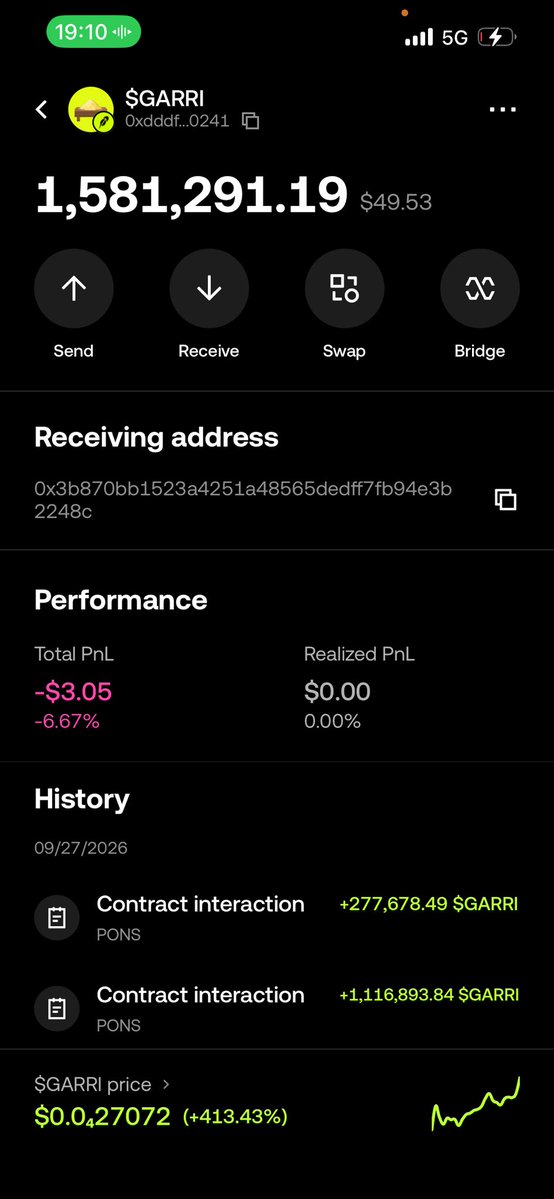 ondekszn's tweet photo. Aggressively bag working for $GARRI 
JUST added $50 to the mix @degenBRO__ https://t.co/5zDqzQgyE1