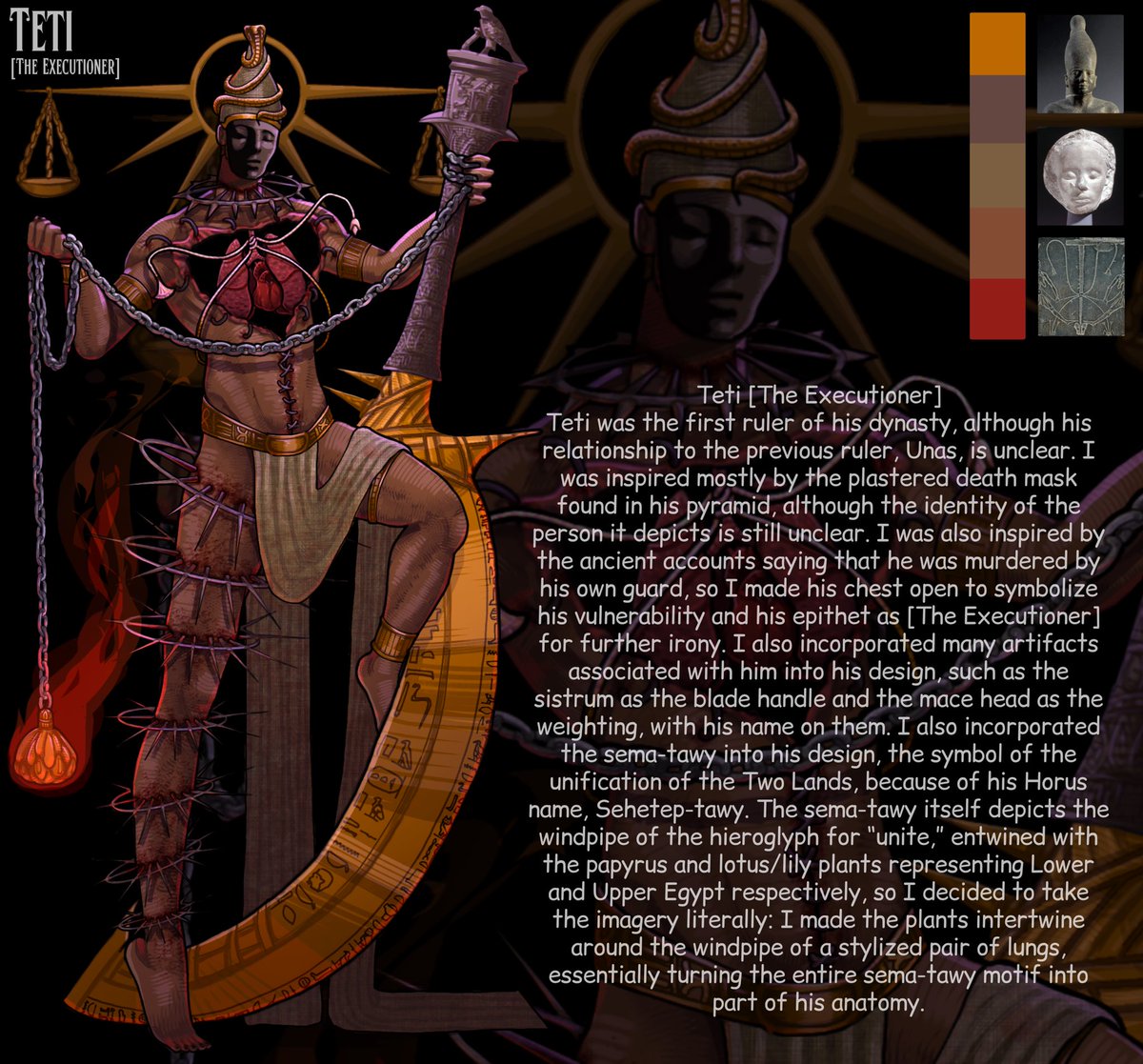 UserMaatRe_S's tweet photo. I put my blood and tear into the details and I refuse to let you see it in poor resolution, so here’s the higher quality one, I hope. More in the reply. https://t.co/3k9xhqZdMT