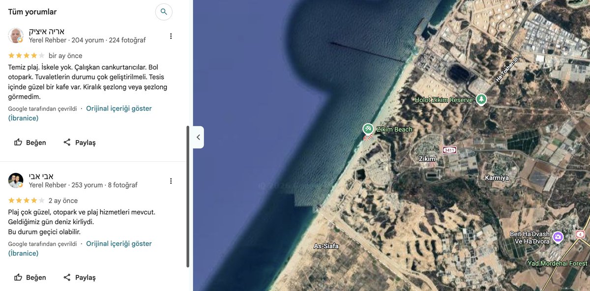 yunuserdolen's tweet photo. Google Maps, Gazze'nin bazı bölgelerindeki uydu görüntülerini güncellemiş.
dümdüz edilmiş mahalleler, yüzlerce çadır. Bir zamanlar insanların gittiği okullar, cafeler. Film gibi.
Gazze'nin hemen dibindeki İsrail plajında ise hayat devam ediyor. Dibinde hiçbir şey olmuyor gibi. https://t.co/AndRC3xEkL