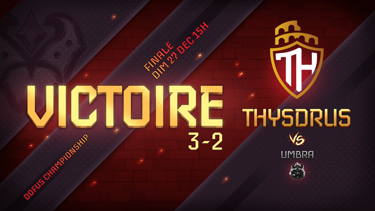 DOFUSEsport's tweet photo. Ils enchaînent : Thysdrus remporte la DOFUS Cup 2026 et s'impose encore un peu plus comme la meilleure équipe du moment ! 🏆

Félicitations à Umbra pour le très beau parcours 👏 https://t.co/ZMiGt4dJ7S