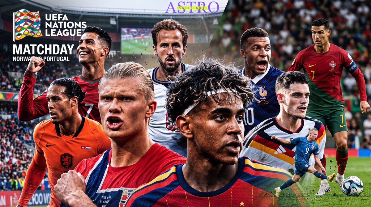 CreativeAatif's tweet photo. Football | UEFA Nations League | Week 2
Norway vs Portugal | GROUP D
Ullevaal Stadium
Head-To-Head: Last 5 Matches
Norway = 1 Win
Portugal = 3 Wins
Draw = 1 Game
Fingers crossed for today’s match!!
#NORPOR https://t.co/8ocxrer5JE