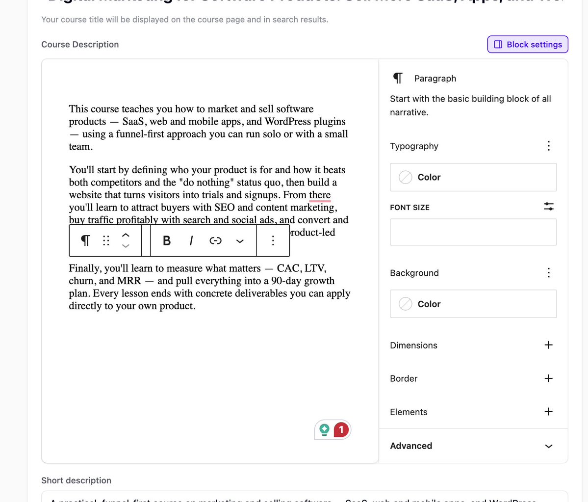 rafiahmedd's tweet photo. The trigger: I wrote a course description in my own LMS as a creator, not as the developer.

My first version: settings took up a third of the screen, the toolbar covered my words, and the font-size picker was blank.

Same editor underneath. Not good enough. https://t.co/wbFjrRtEgB
