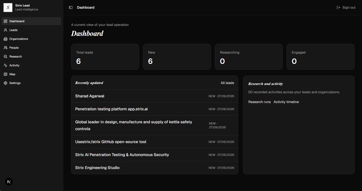 iampm_23's tweet photo. Built MCP access into Strix Lead.

LM Studio can now interact with the real lead system through a remote MCP endpoint.

LM Studio → MCP → Strix Lead → Prisma → DB

AI can create organizations, people, and trigger application tools, with mutations recorded in the activity. https://t.co/fCWUoB6AQw