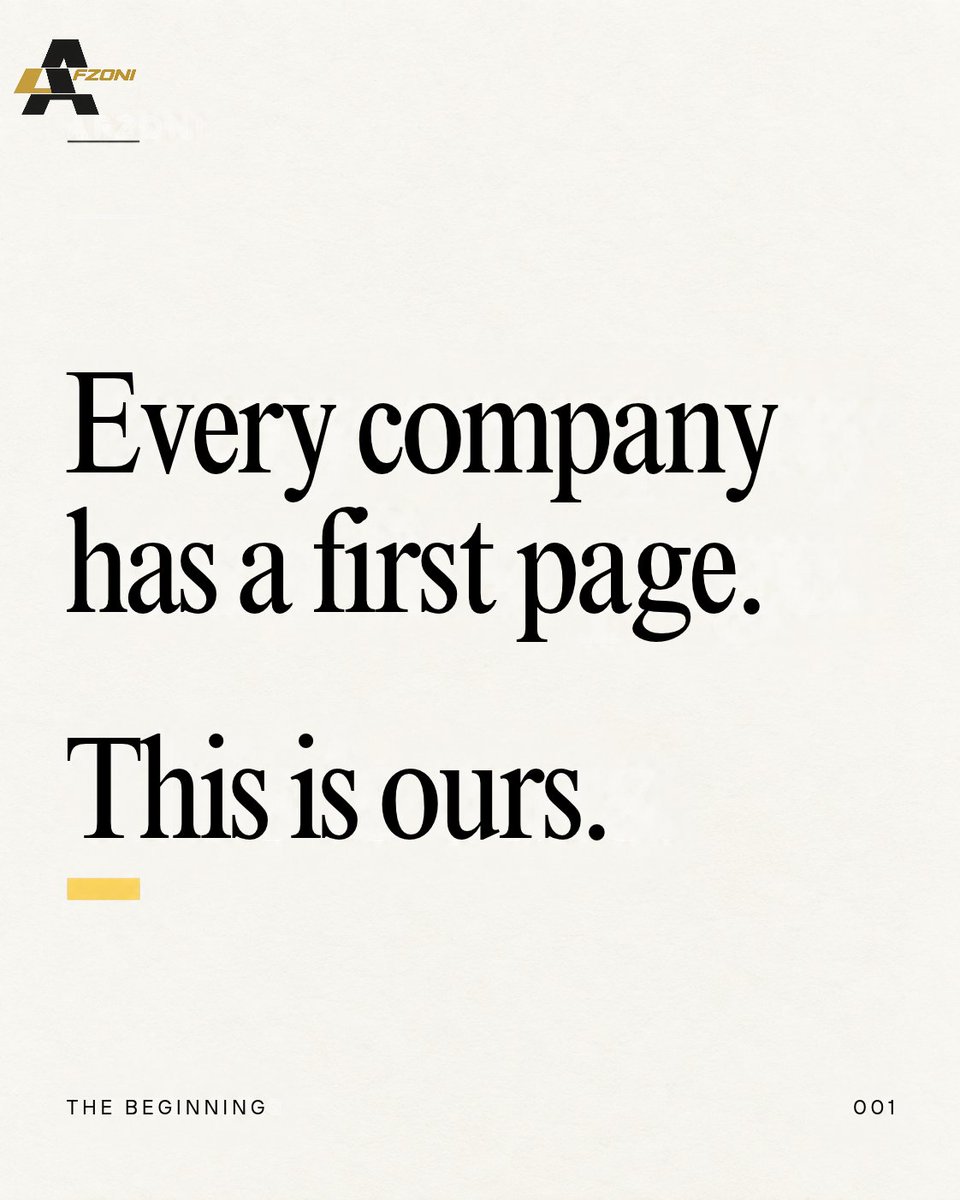 afzonii's tweet photo. Every company has a first page. 

𝗧𝗵𝗶𝘀 𝗶𝘀 𝗼𝘂𝗿𝘀.  

We are 𝗔𝗙𝗭𝗢𝗡𝗜 — a technology startup built by a team of 𝘂𝗻𝗶𝘃𝗲𝗿𝘀𝗶𝘁𝘆 𝘀𝘁𝘂𝗱𝗲𝗻𝘁𝘀. This is 𝗱𝗮𝘆 𝗼𝗻𝗲. 
 𝗙𝗼𝗹𝗹𝗼𝘄 𝗮𝗹𝗼𝗻𝗴 𝗮𝘀 𝘄𝗲 𝗯𝘂𝗶𝗹𝗱.  

#AFZONI #WeBuildToGrow #startup https://t.co/Lw7poRnx3F