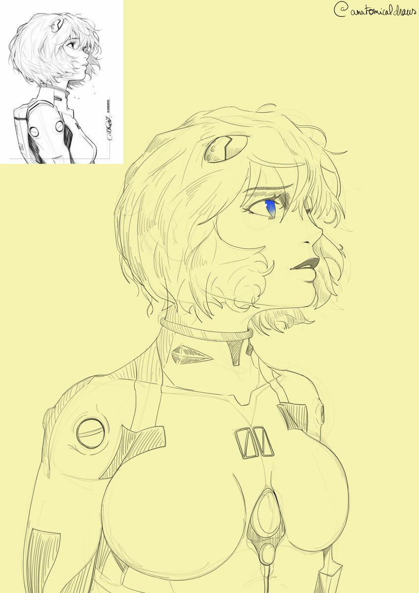 anatomicaldraws's tweet photo. got violently mogged by the ref but still a decent drawing I think https://t.co/AIqYinFS7y