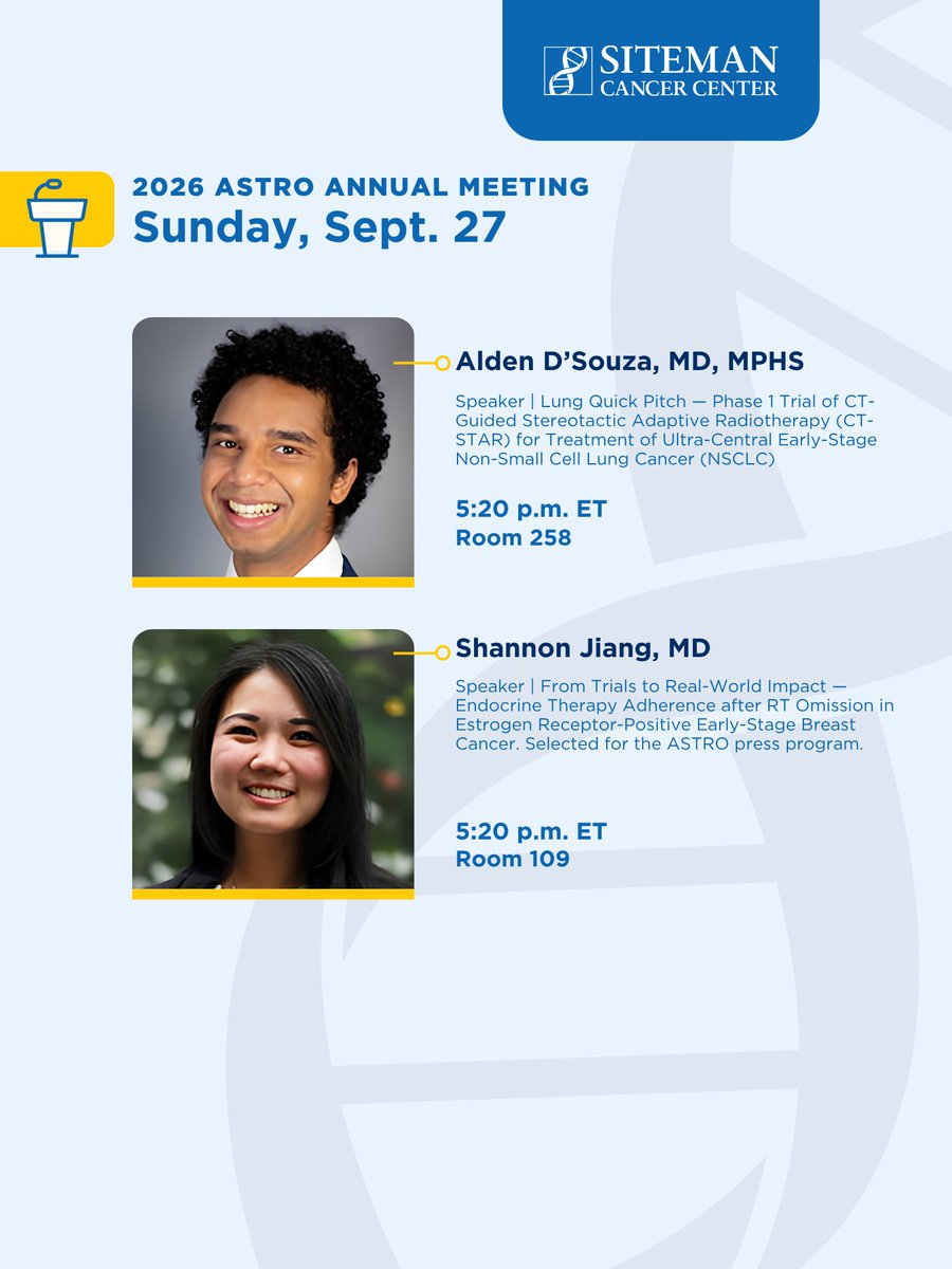 SitemanCenter's tweet photo. Day 2 at @ASTRO_org in Boston! Here are our @washumedicine presenters for the day from Siteman Cancer Center. #ASTRO26 https://t.co/u1nR6WOn8G