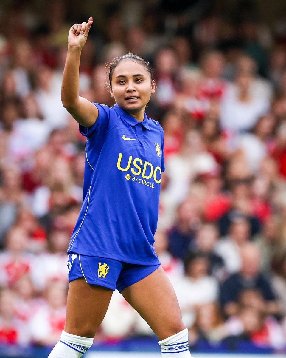 brfootball's tweet photo. Alyssa Thompson scored the winning goal as Chelsea beat Arsenal 1-0 in a London derby clash in the WSL 🇺🇸🔵 https://t.co/DwAeGc4KQv