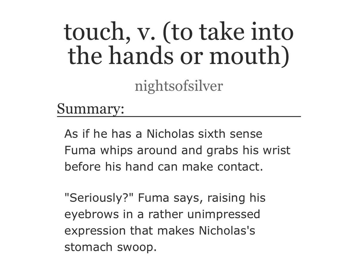 nightsofsilver's tweet photo. touch, v. (to take into the hands or mouth)
humnikjju 3.9k

threesome, subbot🍓top🍊dom🎮 https://t.co/k1aaIfXwGA
