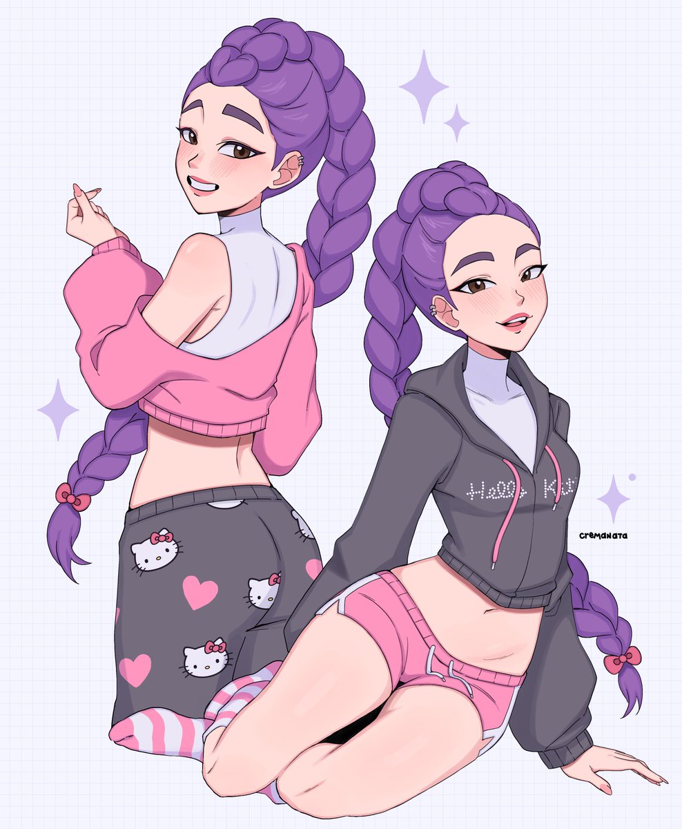 cremanata_art's tweet photo. rumi + hello kitty pjs 💓🎀 https://t.co/Xh4cBrjocM