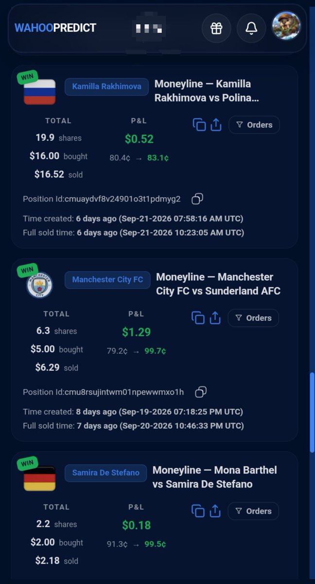 emex643824's tweet photo. TWEET 1
I made $50 profit this week on @Wahoopredict using a simple approach
In Crypto + football markets.

It's not luck but a simple strategy and 
I'm Sharing exactly how I did it 👇 https://t.co/g8ji1wXerJ