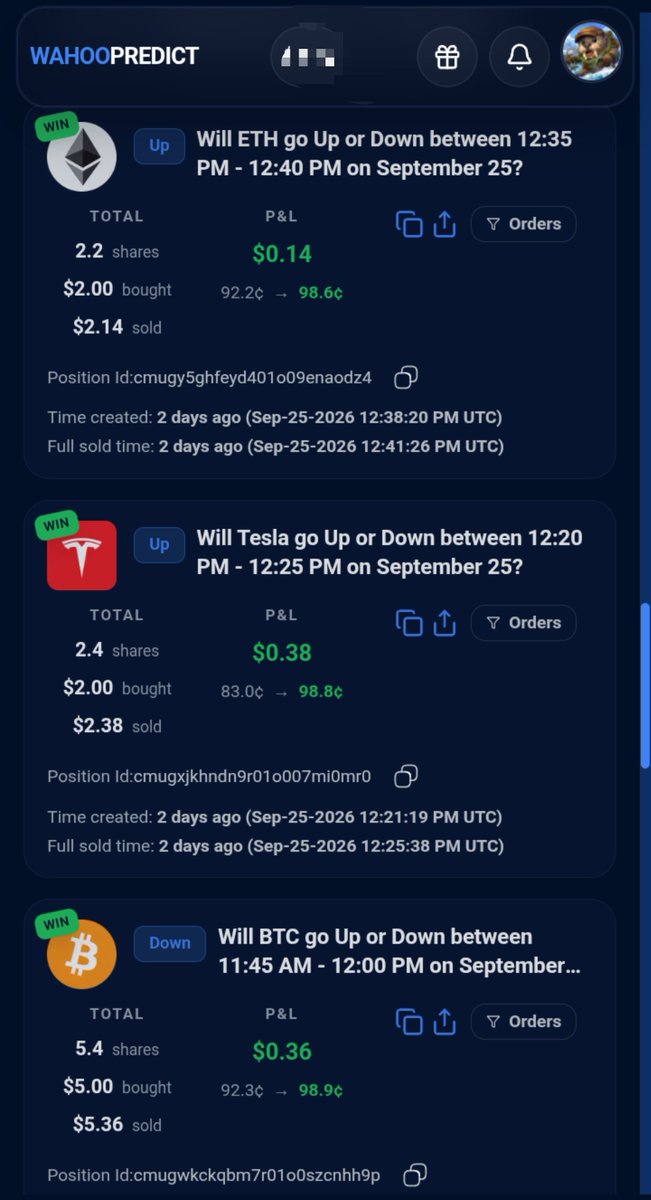 emex643824's tweet photo. TWEET 1
I made $50 profit this week on @Wahoopredict using a simple approach
In Crypto + football markets.

It's not luck but a simple strategy and 
I'm Sharing exactly how I did it 👇 https://t.co/g8ji1wXerJ