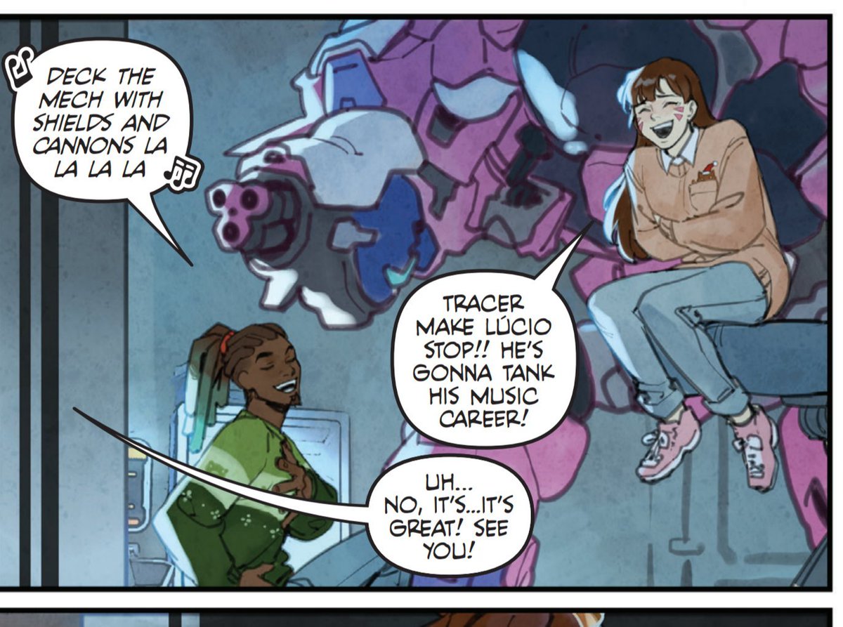 kerolucio's tweet photo. perhaps it's nitpicking of me, but besides being bummed out from the lack of lúcio in lore, it also sucks that they've buried one of the cutest relationships he had which was his friendship with dva https://t.co/tuWo5NSIH4