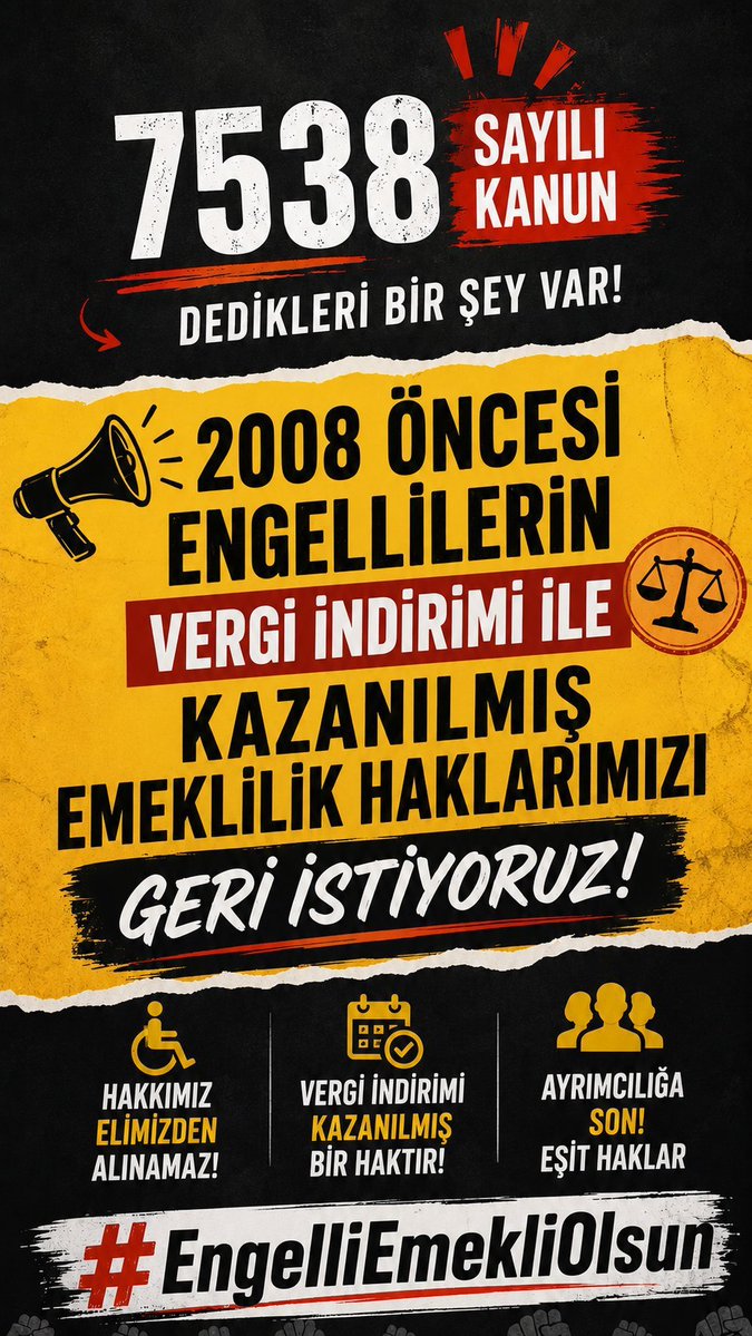 MHakozu's tweet photo. #EngelliEmeklilikte engellinin sabrı kalmadı.

Engelli emekliliği sürecinde başvuru sahiplerinin hangi şartlara tabi olduğunu açıkça bilmesi ve süreci kolayca takip edebilmesi önem taşıyor. https://t.co/RDbuDlmLfB
