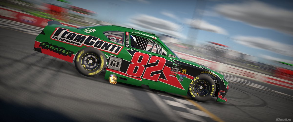 JacobAbner11's tweet photo. It's been quiet the journey on my iRacing career. Trading paint, bending fenders along the way but we're here now. I have hit 5k irating on oval! Thank you @TeamContigg for rockets in B-Open, @boydwayne97 hooking me up this week for Kansas, @TeamChevyMC for giving a good hangout! https://t.co/p0LPn7QxgD
