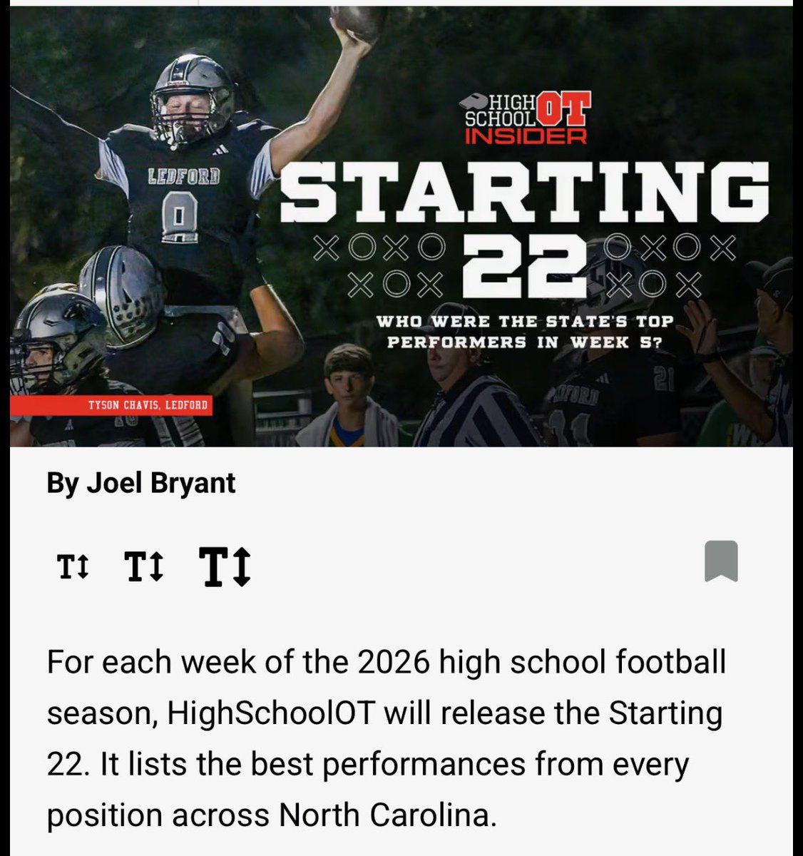 GMclawhorn009's tweet photo. Honored to be recognized by HighSchoolOT as one of North Carolina’s top linebackers in the Week 5 Starting 22. Thank you to Joel Bryant and the HighSchoolOT team for the recognition!

I’m grateful for my coaches and teammates at Wake Forest High School. I’m proud to represent the Cougars, and I’m staying focused on the work ahead. 

@WF_CougarFball @scottlove30 @logan_blanke @CoachDill919 

Gavin McLawhorn | #34 | LB | Class of 2027 | 4.0 GPA

#Starting22 #WakeForestFootball #ClassOf2027
@LANCEOSRN @CoachLanceo @COACHVLRN