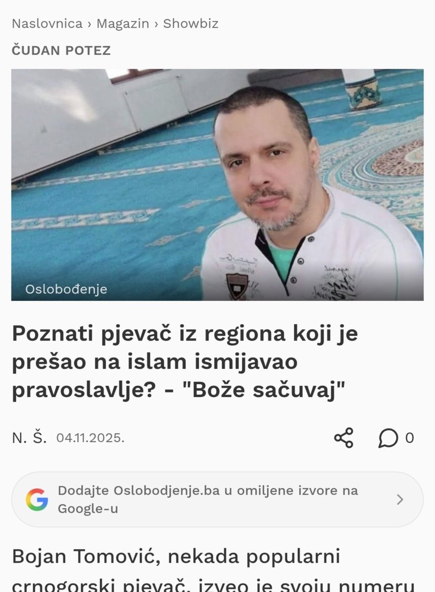 Praskozorje1's tweet photo. Бојан Томовић милогорац из Црне Горе, који је пљувао Србе и СПЦ због литија, по сопственом сведочанству психички болесник, који је иначе прешао из православља у ислам и на сваком кораку исмева православље.

Наравно да човек који је луд, србомрзац навија за блокадерску листу. https://t.co/rqBSp2kXVv