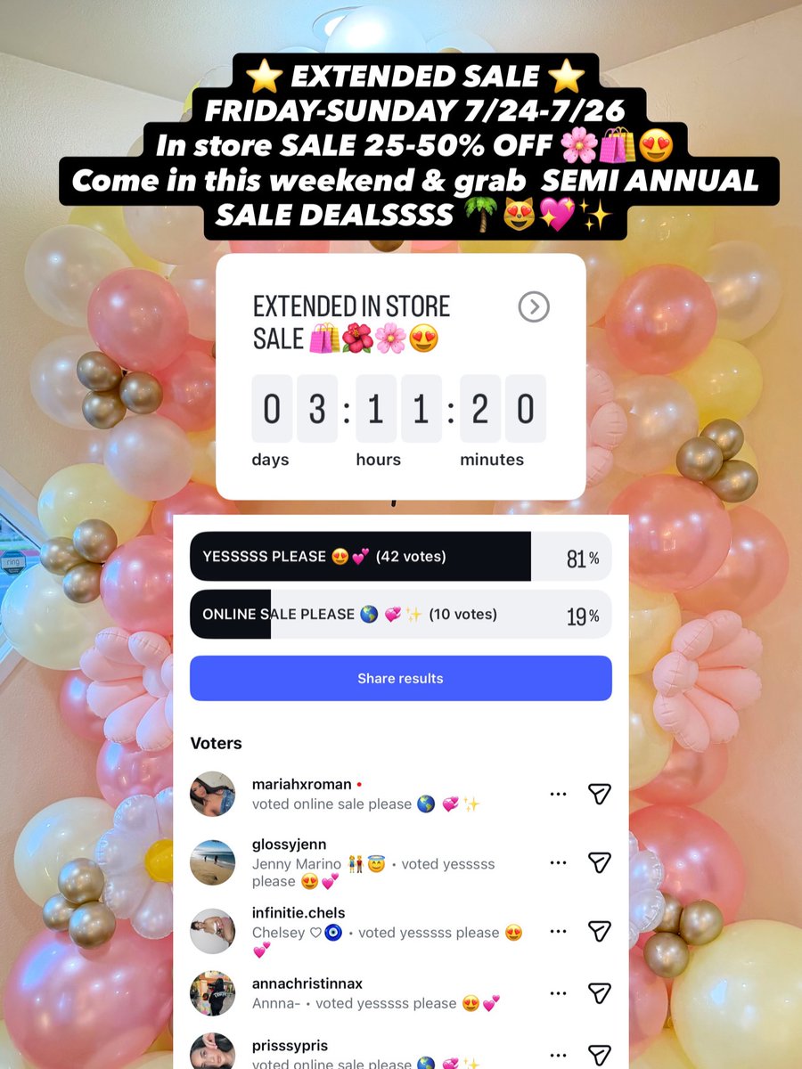 LaurarbdLaura's tweet photo. Extended Semi-Annual Sale, Friday-Sunday 7/24-7/26. Don’t miss amazing in-store deals on summer outfits, accessories, and jewelry. Visit our Whittier studio, open Tuesday-Sunday. Permanent jewelry available in store. https://t.co/U8zYQ7H52D