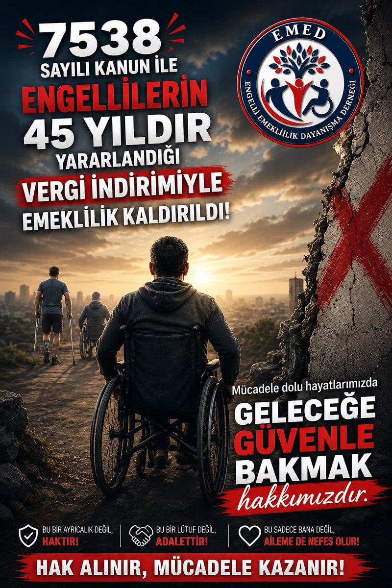 MHakozu's tweet photo. İleri demokrasilerde Kazanılmış haklar geri alınamaz #EngelliEmeklilikte engellinin sabrı kalmadı https://t.co/VoyVp5iY36