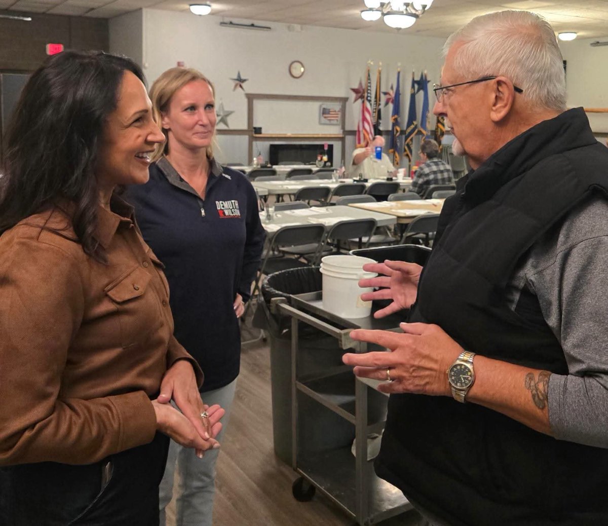 LisaDemuthMN's tweet photo. I had a great time this morning visiting with the Brainerd American Legion Post 255 during their Commander's Breakfast and Auxiliary bake sale. Thank you to the veterans and auxiliary members for inviting me. 

Our American Legion and VFW posts across Minnesota are an amazing asset to each of their communities.