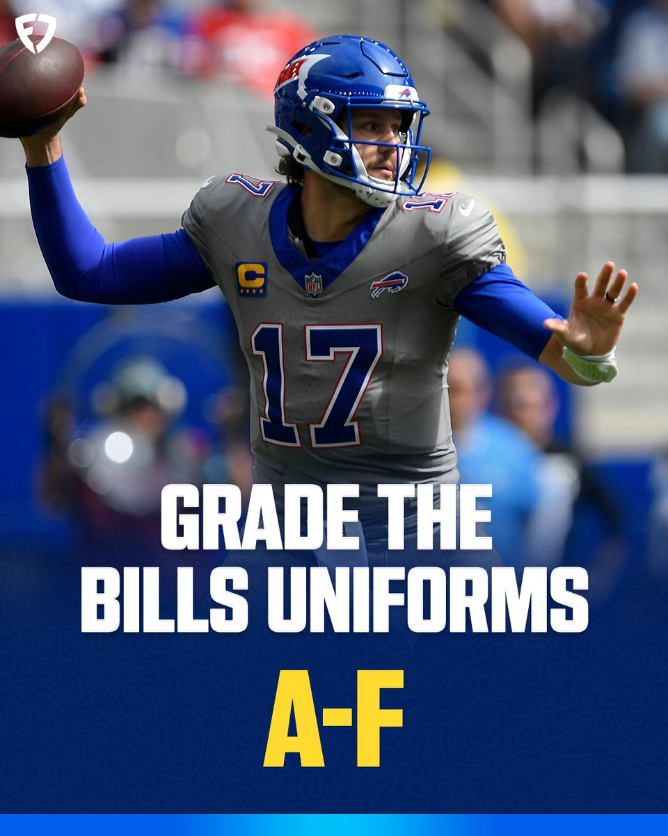 FanDuel's tweet photo. Grade today's Bills uniforms A-F ✍️

#NFL | #BillsMafia https://t.co/Yf411PxLrc