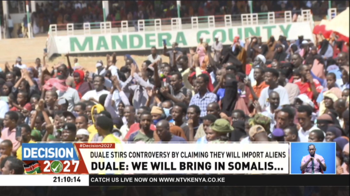ntvkenya's tweet photo. Duale: We Will Bring In Somalis

Health CS Aden Duale says the government will not back down from President Ruto’s decision to scrap extra vetting for national IDs.

This is despite claims that the move could facilitate the importation of voters from Somalia.

Duale says they will bring in Somali citizens, asking those opposed to the decision to contend with the government’s position. 

#NTVWeekendEdition