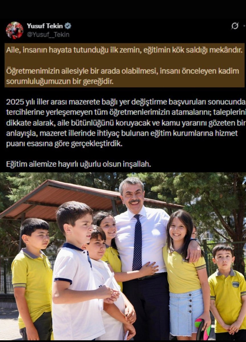 EnderIV's tweet photo. @akpartiistanbul @ismailerguness Aile birliğimizin sağlanması amacıyla her yıl olduğu gibi bu yıl da il emri verilmesi biz öğretmen aileleri için zaruridir. 3 yıllık ayrılık daha fazla uzamasın. 👫
#AileninSesiCumhurunReisi https://t.co/LWiXVGqRLd