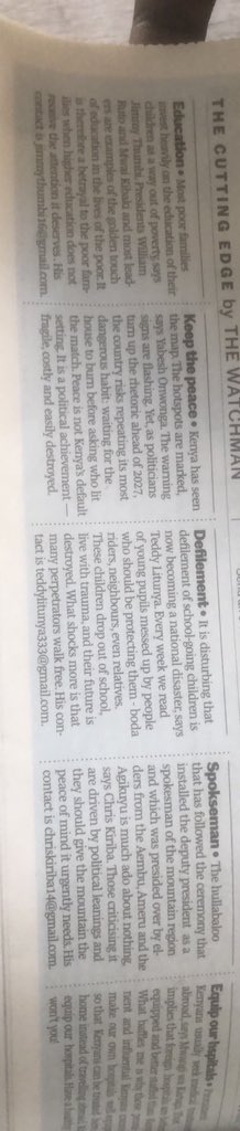 teddylitunya's tweet photo. Once Again on the issue of defilement on our young Pupils,i decided to talk about the issue on the Sunday Nation on 28th September 2026 since in West bunyore our young pupils are being defiled and it is becoming a great disaster. https://t.co/GHOB9NZYK7