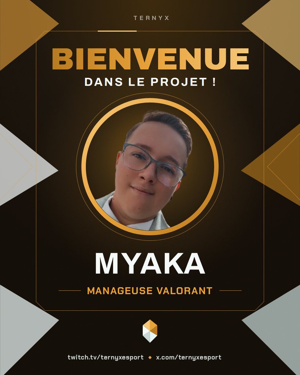 ternyxesport's tweet photo. Bienvenue à Myaka ! 🔶

Elle rejoint Ternyx en tant que manageuse Valorant et intègre le pôle VRC, une arrivée importante pour la suite du projet que nous construisons étape par étape.

Ravis de t'accueillir dans l'équipe, @Axelle_h28 !

#Ternyx #Valorant #VRC #esportfr #esport https://t.co/eMGzCeijph