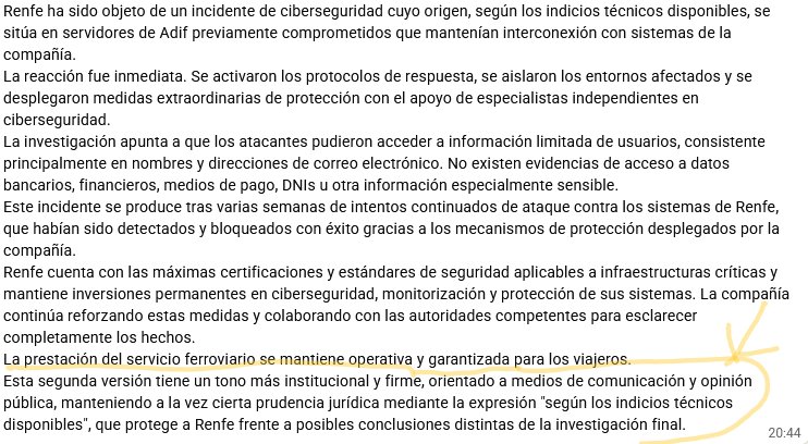 MainatJM's tweet photo. Senyors de RENFE,
S'han descuidat d'esborrar aquest comentari final de ChatGPT.
#Shadeserinutil https://t.co/qo4Jgm8bvE