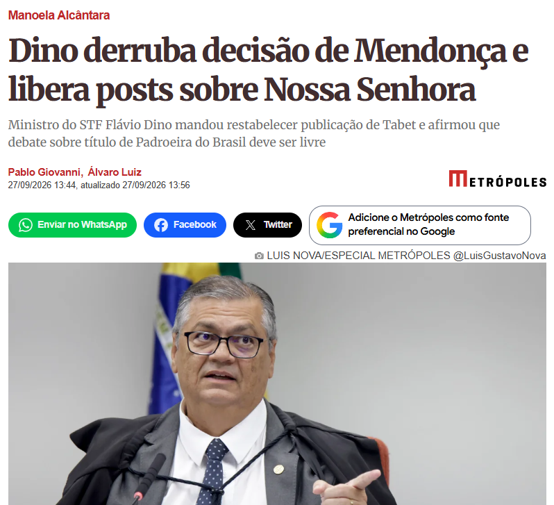 marinahelenabr's tweet photo. Em 2022, Alexandre de Moraes censurou a direita como bem entendeu.

Agora, o comunista Dino usa uma manobra processual pra passar por cima do TSE e liberar uma fake news comprovada da esquerda.

É o mesmo golpe em curso. Com mais quatro Dinos no STF, ele estará concluído. https://t.co/EyyeqDwFA0