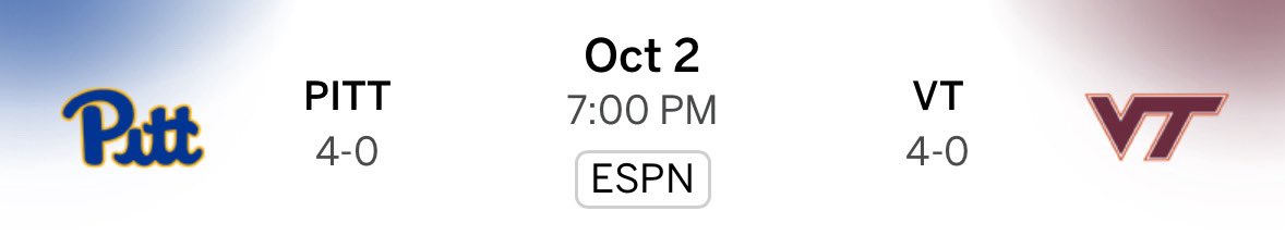 CFBKings's tweet photo. If Pitt and Virginia Tech were in the SEC or B1G, this would be a Top 20 matchup. https://t.co/EP3Npk4yY5