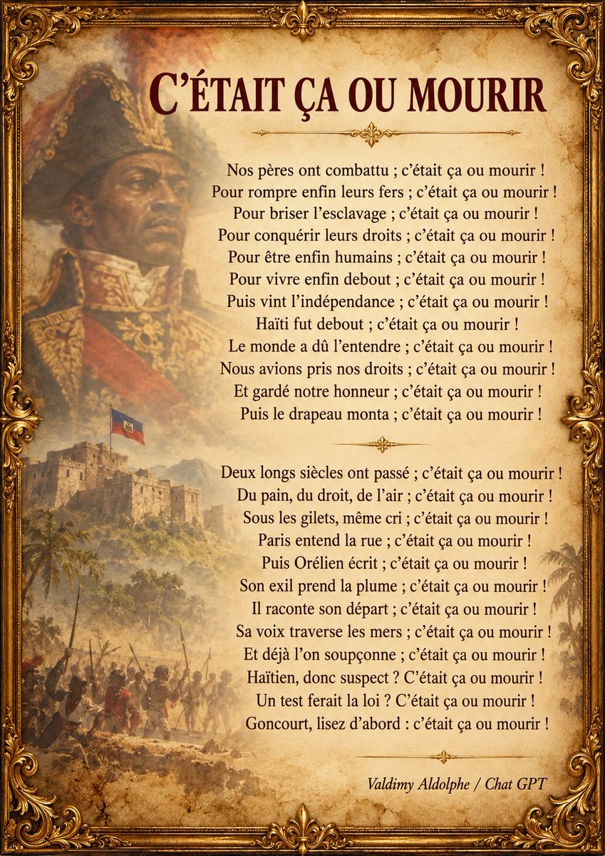ValdAdol's tweet photo. C'etait ça ou Mourir !
#haiti #france #canada #prixgoncourt #racisme #orelien #poesie #roman https://t.co/vHT6CUsYFt
