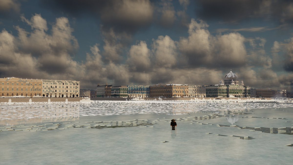 manofdutch's tweet photo. Beauty of the Frozen city - Minecraft https://t.co/c967f7Zq91