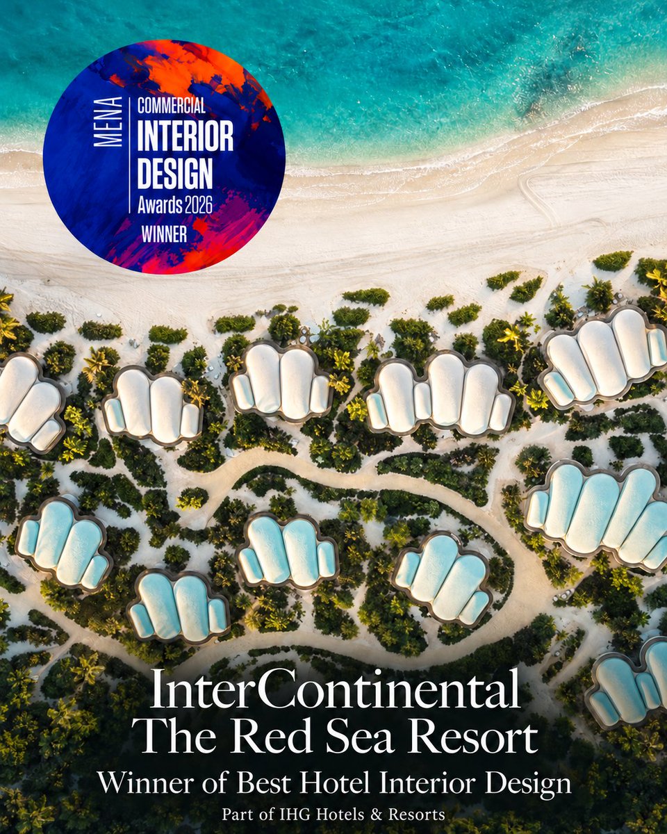 Monarcapodcasts's tweet photo. Congratulations to InterContinental The Red Sea Resort, part of IHG, on winning Best Hotel Interior Design.

Proud to contribute alongside Studio Lumen and Lightech KSA, with lighting from Lucent, L&amp;L Luce&amp;Light and WE-EF.

#MonarcaInternational https://t.co/YMhW1ok1pd