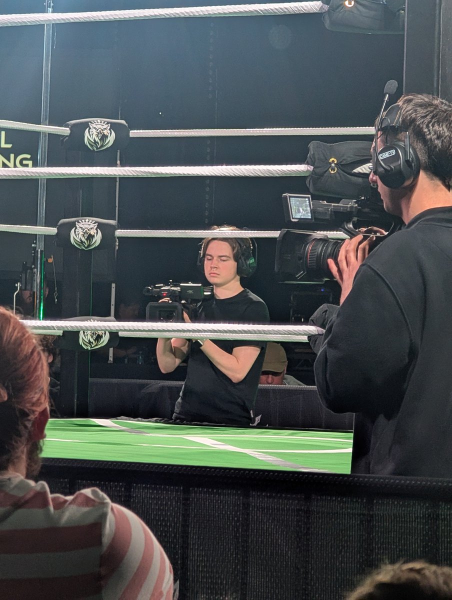 BOYcooke's tweet photo. @BaileyC92751590 getting his film on at @NationalWresLg https://t.co/B2YgRS2C1F
