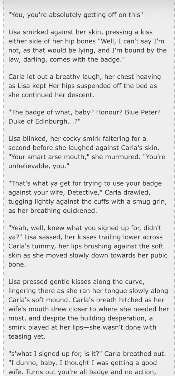 LovingonSwain's tweet photo. Carla cuffed means her mouth is her only weapon and terrorising Lisa is exactly how I imagine it would go down 😅 #swarla https://t.co/xt1XSpx5mZ