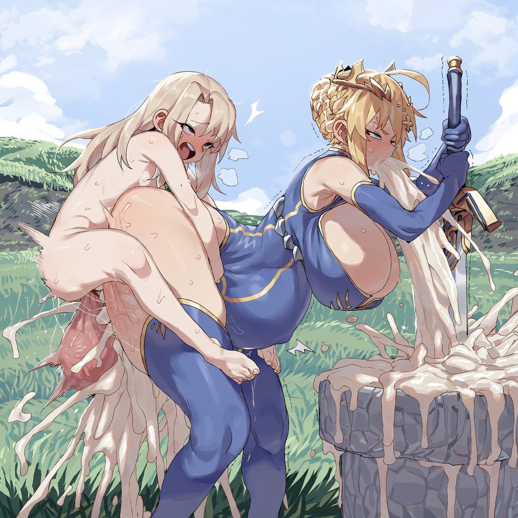 EINZBERNBAIT's tweet photo. [Request]

Some people wonder why there's a Lancer version of Artoria. Well, that's because I never let her pull the sword out of the pedestal. 😗 https://t.co/YrYblzwmTJ