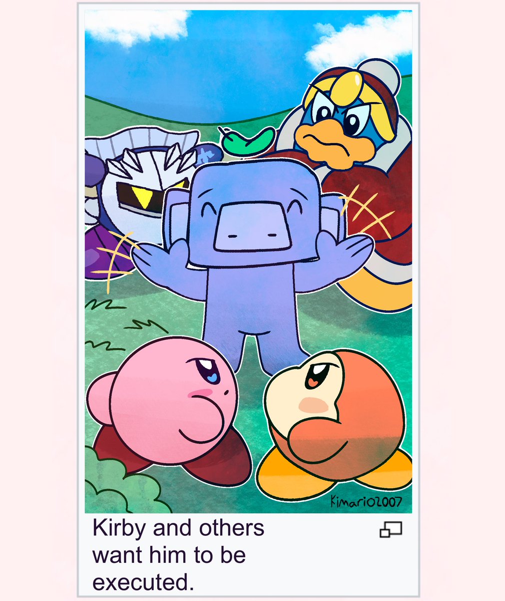 Kimario2007's tweet photo. KIRBY GANGS GET THIS GUY!! #Kirby https://t.co/Fve01FzEaU