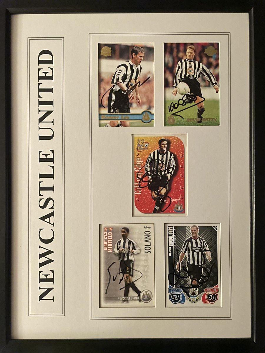 NufcMemorabilia's tweet photo. How good would that midfield be? 

Signed Newcastle Midfielders display ⚫️⚪️

Available here:
✅ Web: https://t.co/VxK2BoN5WV 
✅ eBay: https://t.co/7fhYCMZ9e5 

#nufc #hwtl #Newcastle #Speed #RobLee #Batty #Nolan #Solano https://t.co/4M3l0JLXVs