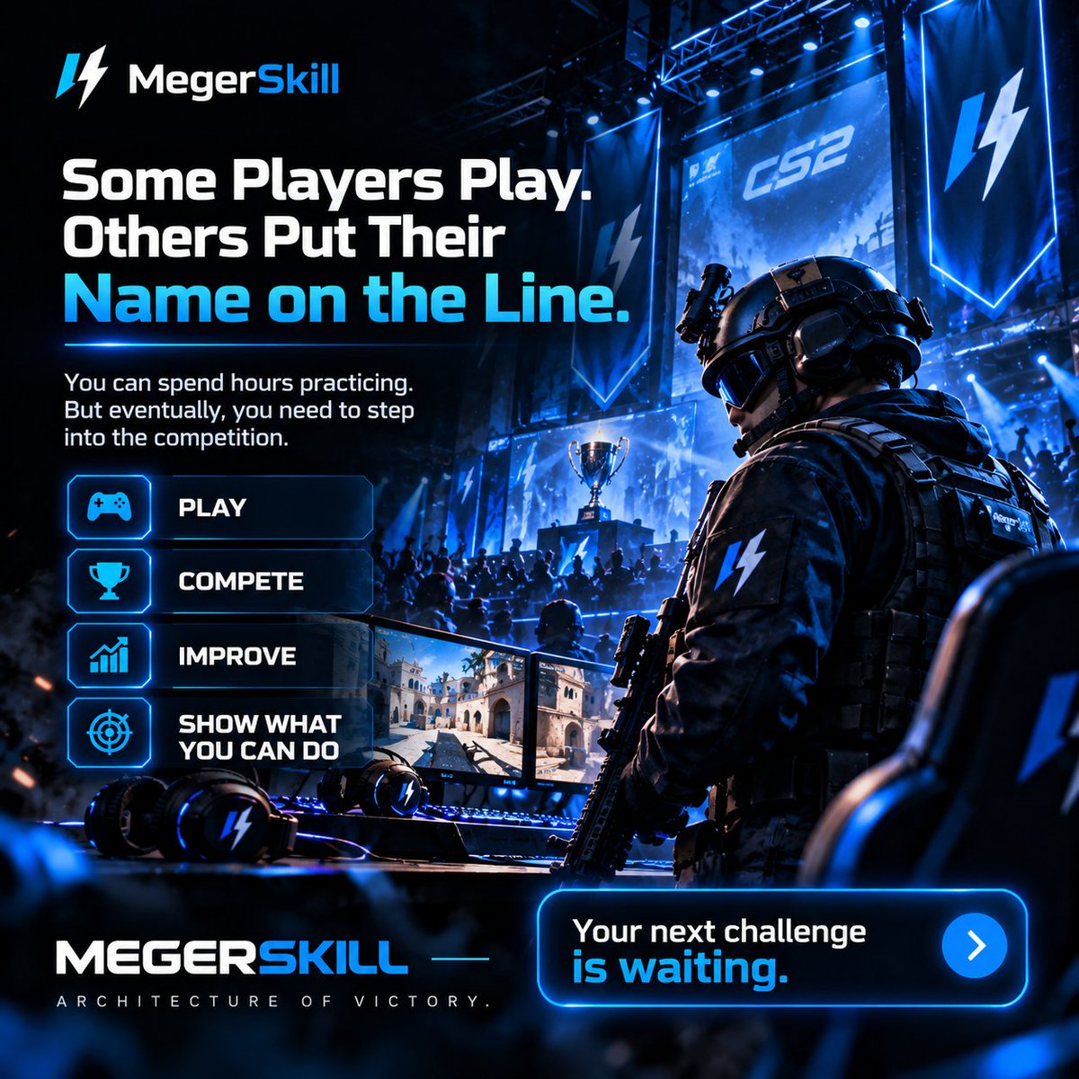 Meger_Skill's tweet photo. 🎯 Your name belongs on the leaderboard.

Don’t just play CS2 compete, improve, and prove your skill. ⚡🎮
Your next challenge is waiting. Are you ready to step up?
🔥 Play. Compete. Improve. Show what you can do.

#MegerSkill #CS2 #CounterStrike2 #GamingCommunity #Esports https://t.co/6S4BPpvCCu