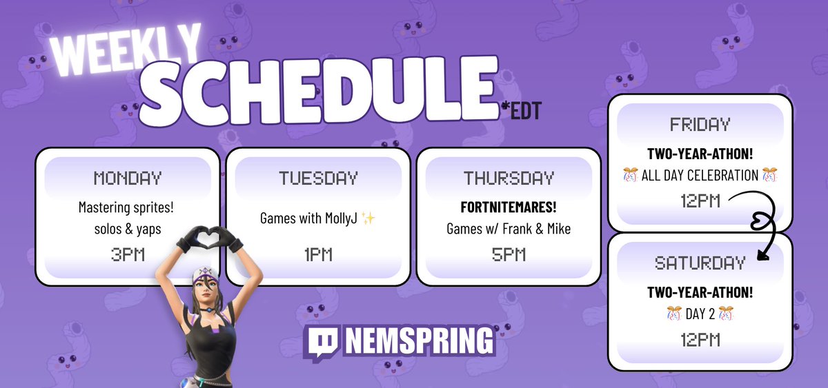 nemspring's tweet photo. This week is going to be SO MUCH FUN 🤩
https://t.co/kaNIgKXiU2 💟 https://t.co/oBy8QfGgOt
