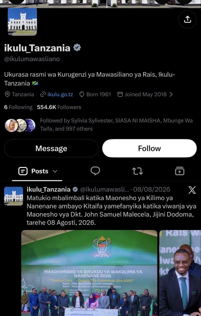 MariaSTsehai's tweet photo. Hivi @ikulumawasliano  admin wa hapa X kaondoka na password? 😁 naona tokea Nane Nane hawajaposti
Wanapost Instagram tu
Ila ya kimama wanapost kote
Shida nini?
Yaani serikali inaendeshwa ka kiosk!
But #TutaelewanaTu https://t.co/FsgAs0cE6n