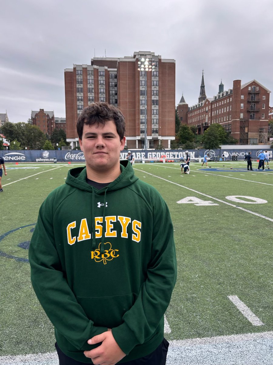mwheeler2010's tweet photo. Thank you to @HoyasFB @coachsgarlata @jackwmcdaniels @CoachPartin @sharriffloyd for the game day invite. I had a great time and loved learning about Georgetown football.

@CoachLangeRBC @coachrosenfeld @MattMosquera17 @RBC_Prospects @mjfrecruits @Barnaby94 @ESSAfitnessNJ https://t.co/f0CLwG0VZ5