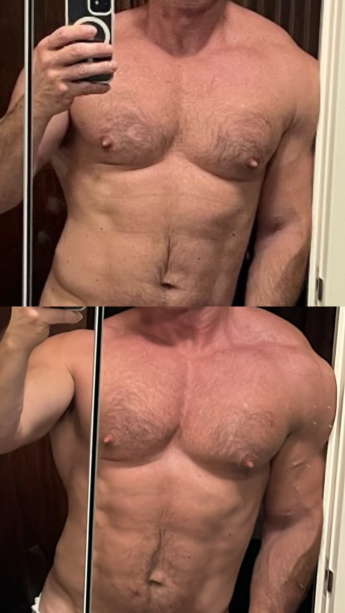 juicystudcbr's tweet photo. To celebrate over 4K followers, I made a little comparison.

I’d say I can see some growth!  

But I wanna get those pecs huge!  And those nips pointing down!  Let’s grow!  😜 💪 ⚙️ 💉 😊 

#roids #muscle #bodybuilding #gear #growth https://t.co/aPMKFtV4II