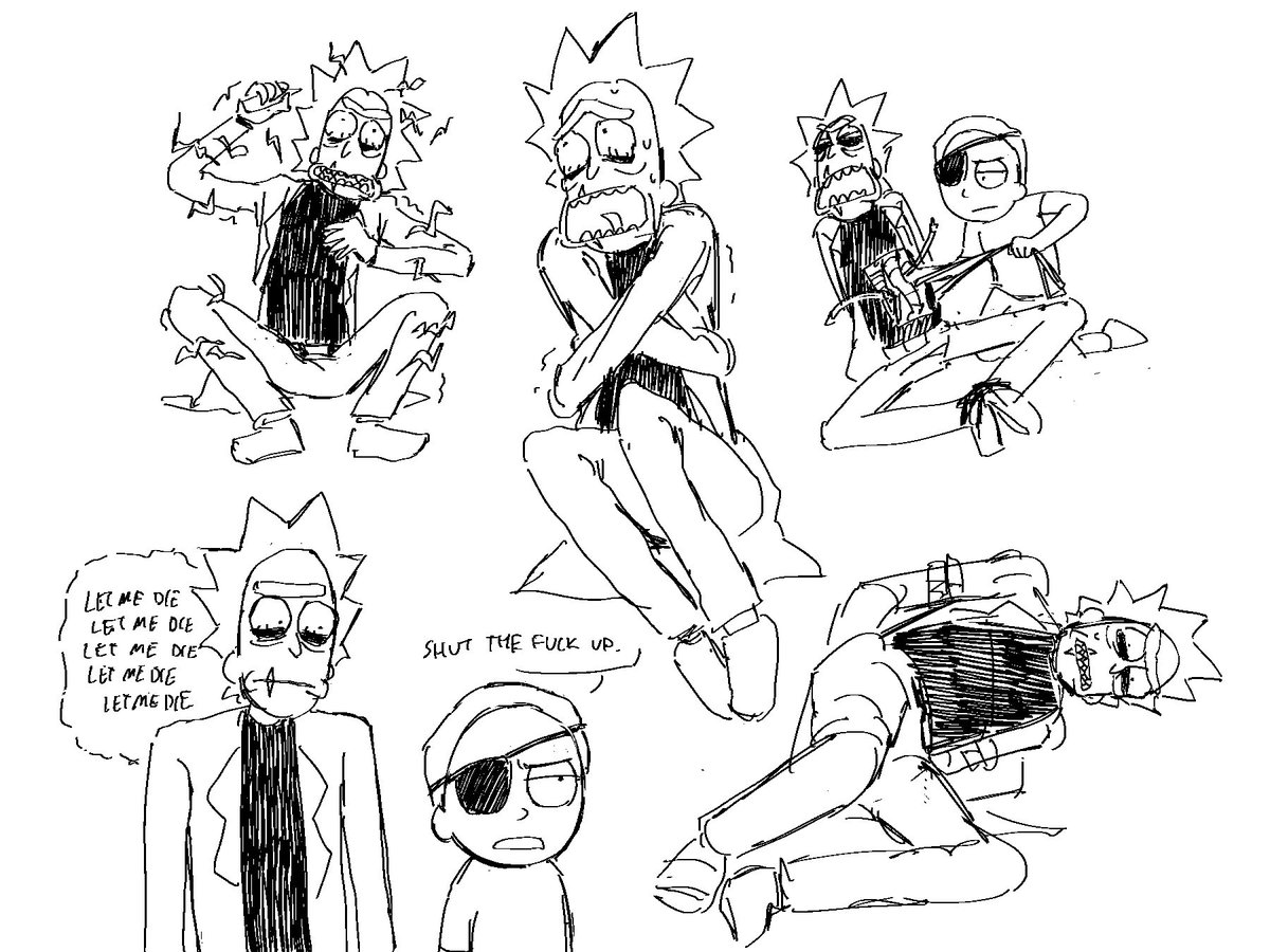 iatnentwt's tweet photo. I got angry so here’s Evil Rick struggling for now . I’ll make something better later https://t.co/CBKenHQlSw