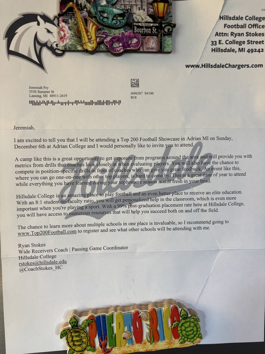 Jeremiah5fry's tweet photo. Another opportunity. 🏈
Thankful for the invite to the Hillsdale Top 200 Football Showcase.@EL_Trojans_FB @CoachStokes_HC @PrepRedzoneMI @Rivals @247recruiting @AllenTrieu @Hillsdale_FB https://t.co/Wbga7eD70P
