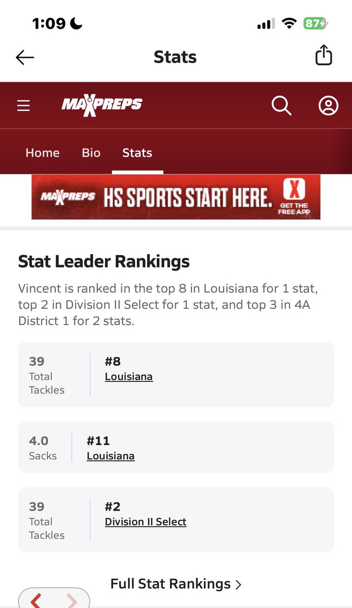 vblake_2027's tweet photo. You better wake up on the Lions.
39 Total Tackles.
4 sacks.
#8 in Louisiana.
#11 in Louisiana.
#2 in Division II Select.
We build on Milam Street.
One goal and built for the pressure.
#BTWLions #2104 #1 @BTW_Lions @CoachGCoop @coach_jay318 @CoachLesterIII @Davis1_coach @318preps @RecruitLouisian @PrepRedzoneLA @N_W_Sports @CharlesPower