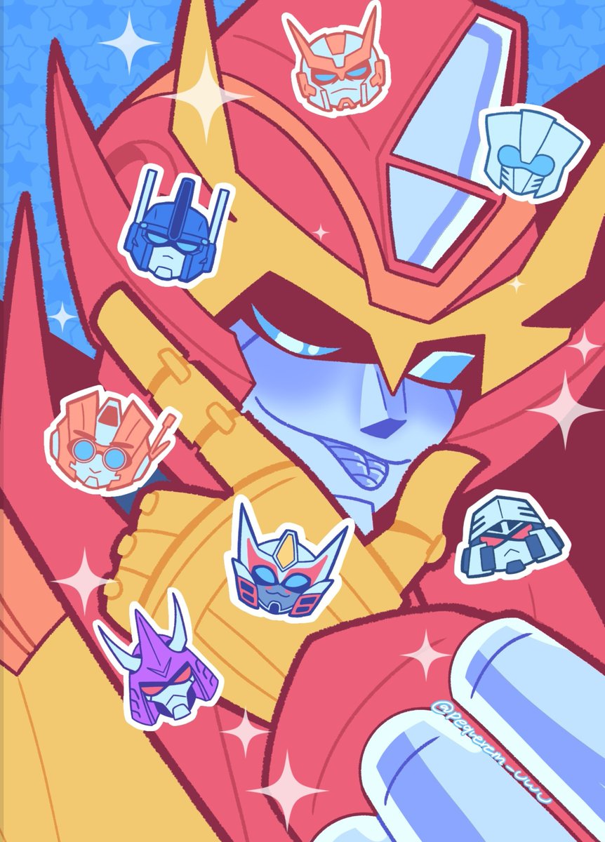 pequerem_uwu's tweet photo. Rodi and his Crew 🔥✨!!
#maccadam #mtmte #rodimus https://t.co/B2ogfppF4b
